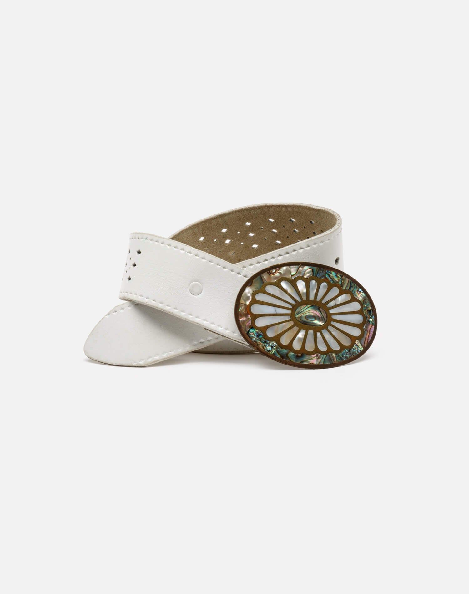 70s Abalone and Brass Belt -#15 sold by Re/Done product image thumbnail 3