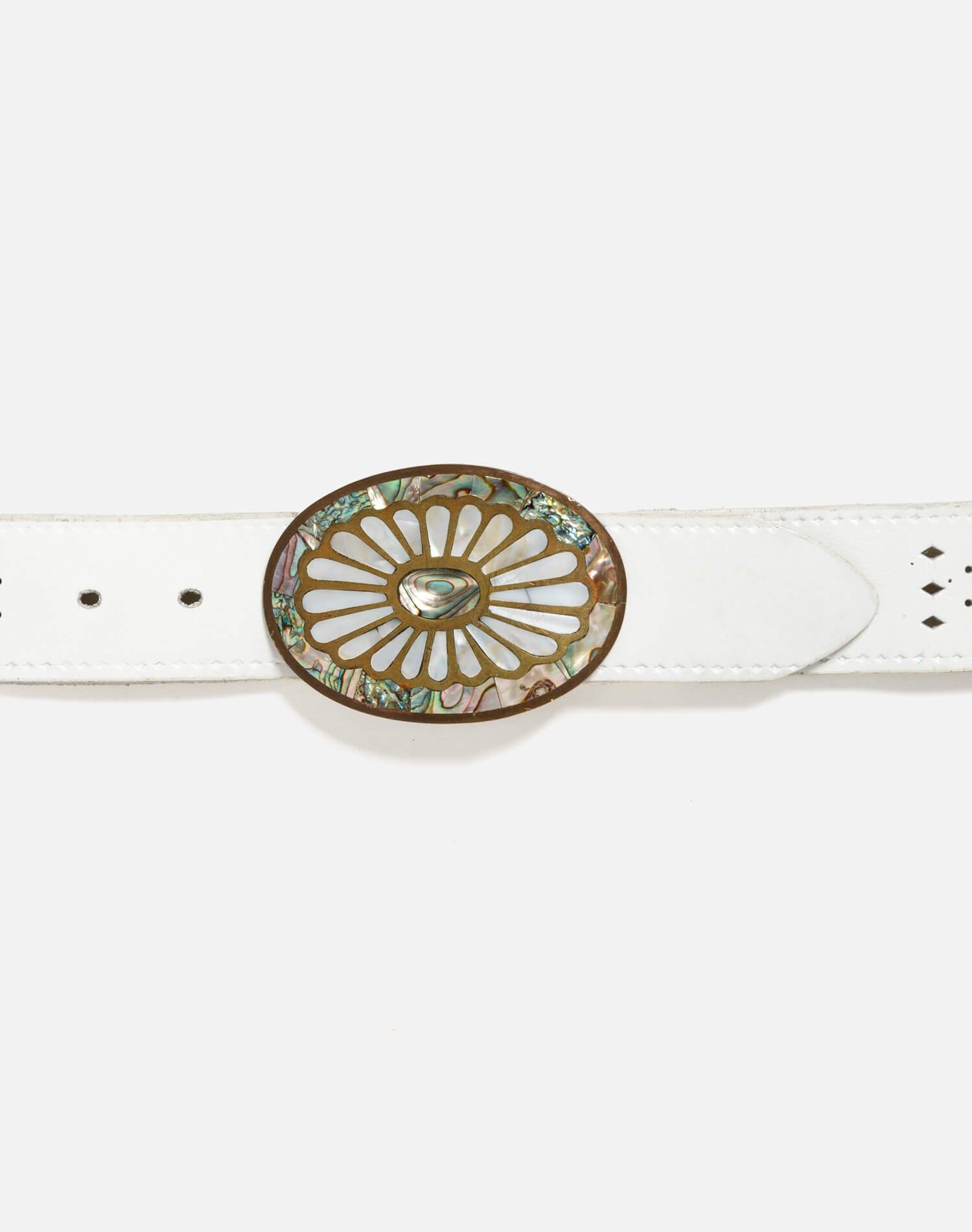 70s Abalone and Brass Belt -#15 sold by Re/Done product image thumbnail 4