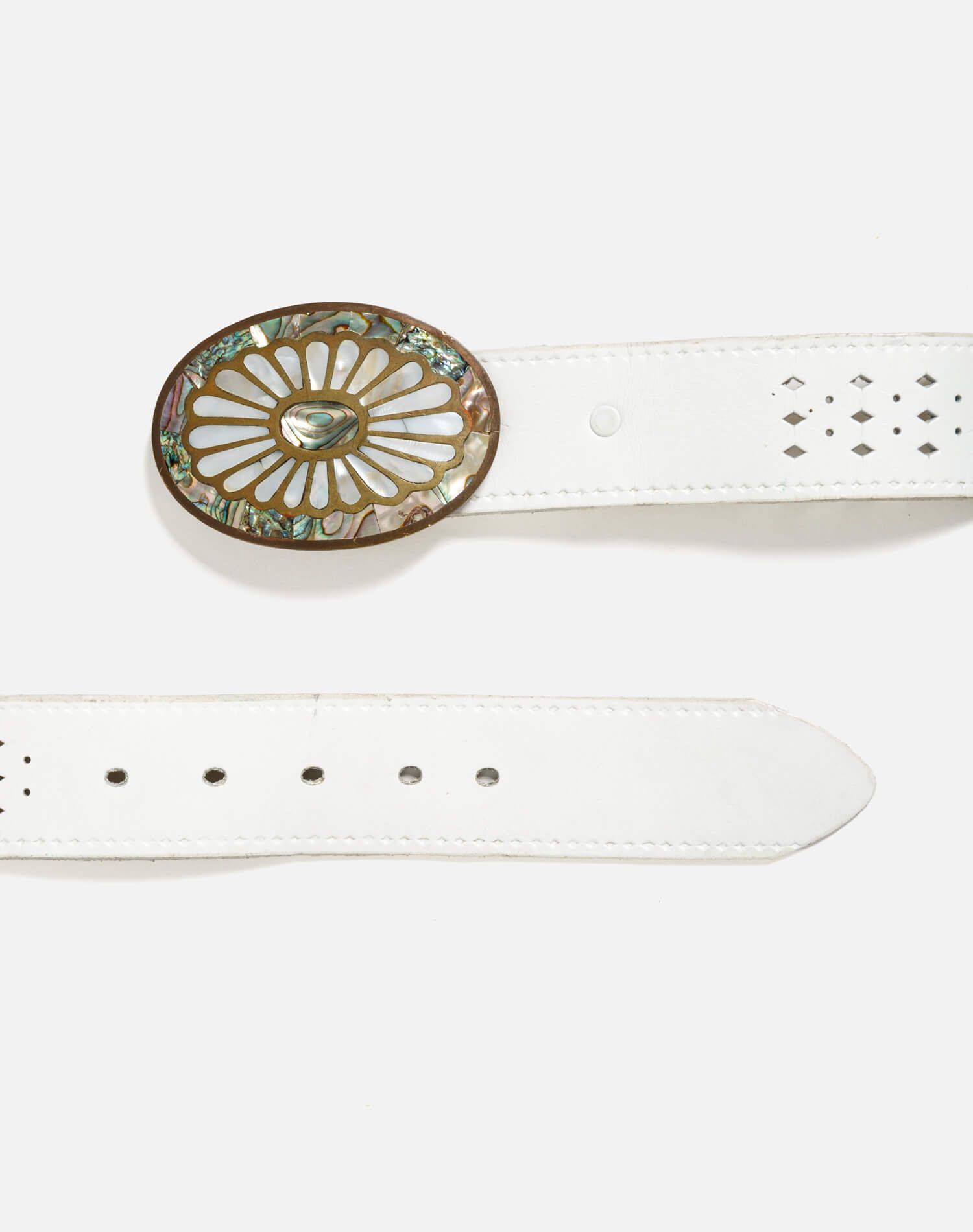 70s Abalone and Brass Belt -#15 sold by Re/Done product image thumbnail 2