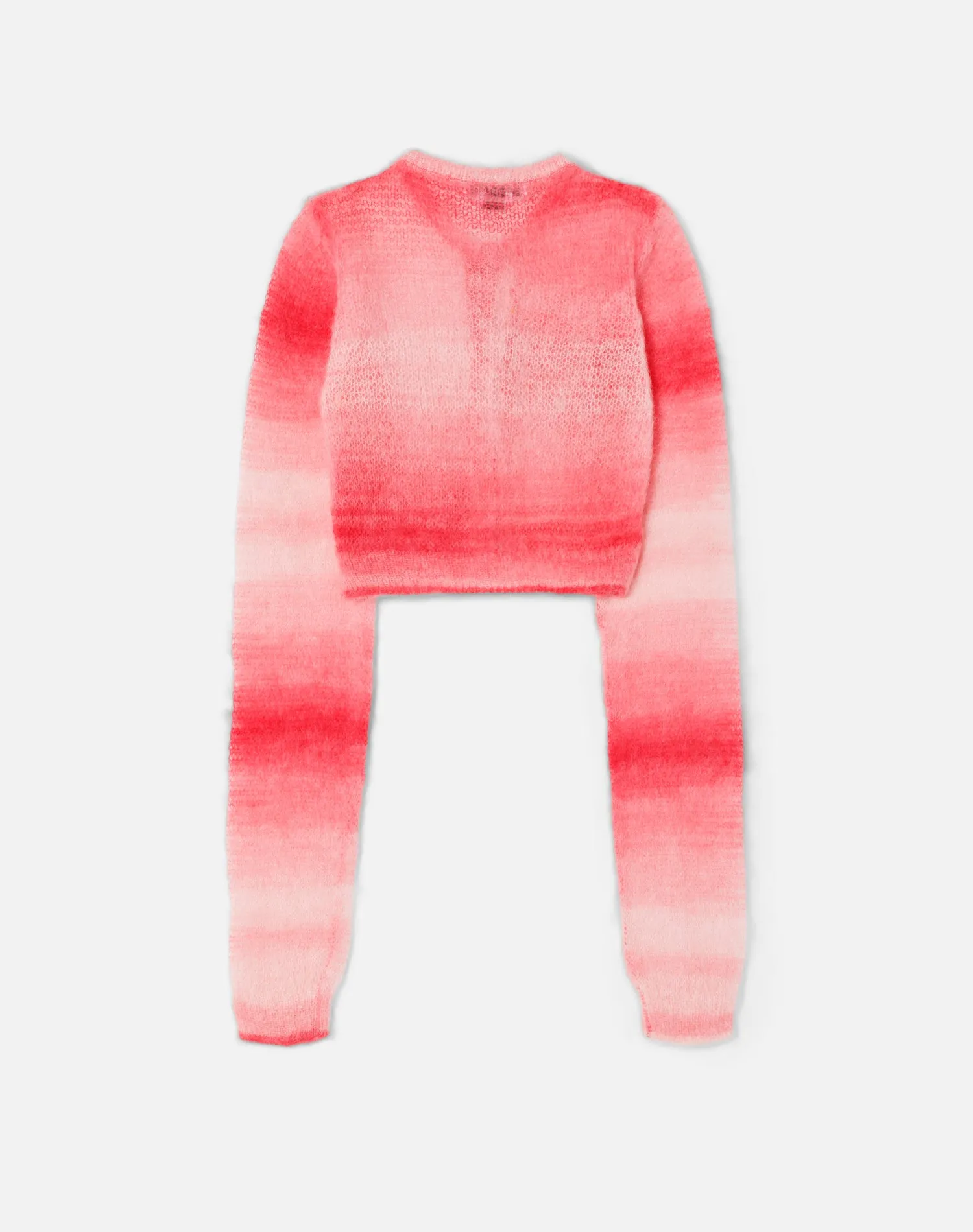 Cropped Crewneck Cardigan - Red Space Dye sold by Re/Done product image thumbnail 2