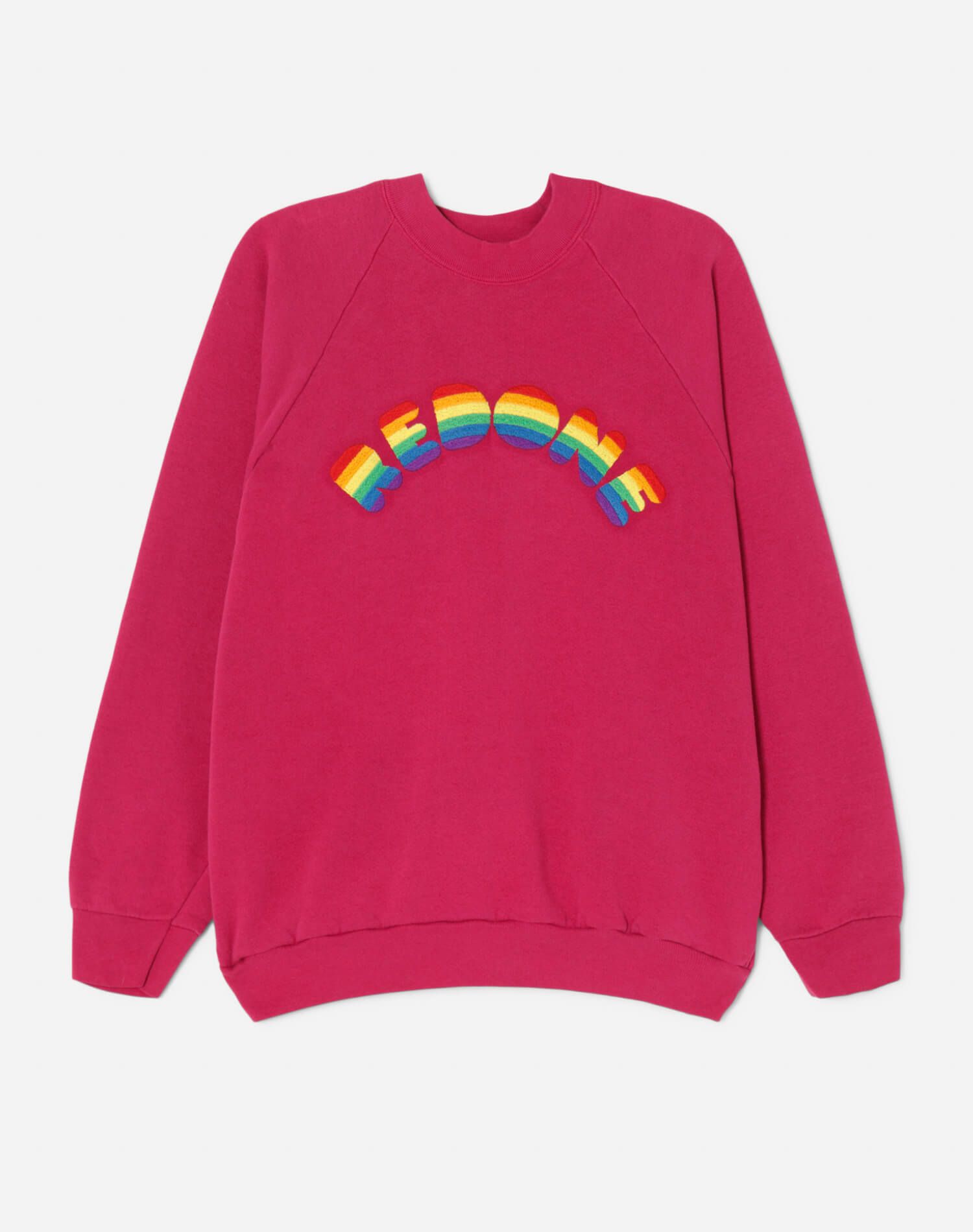 Upcycled "RE/DONE Arc" Sweatshirt - Magenta sold by Re/Done