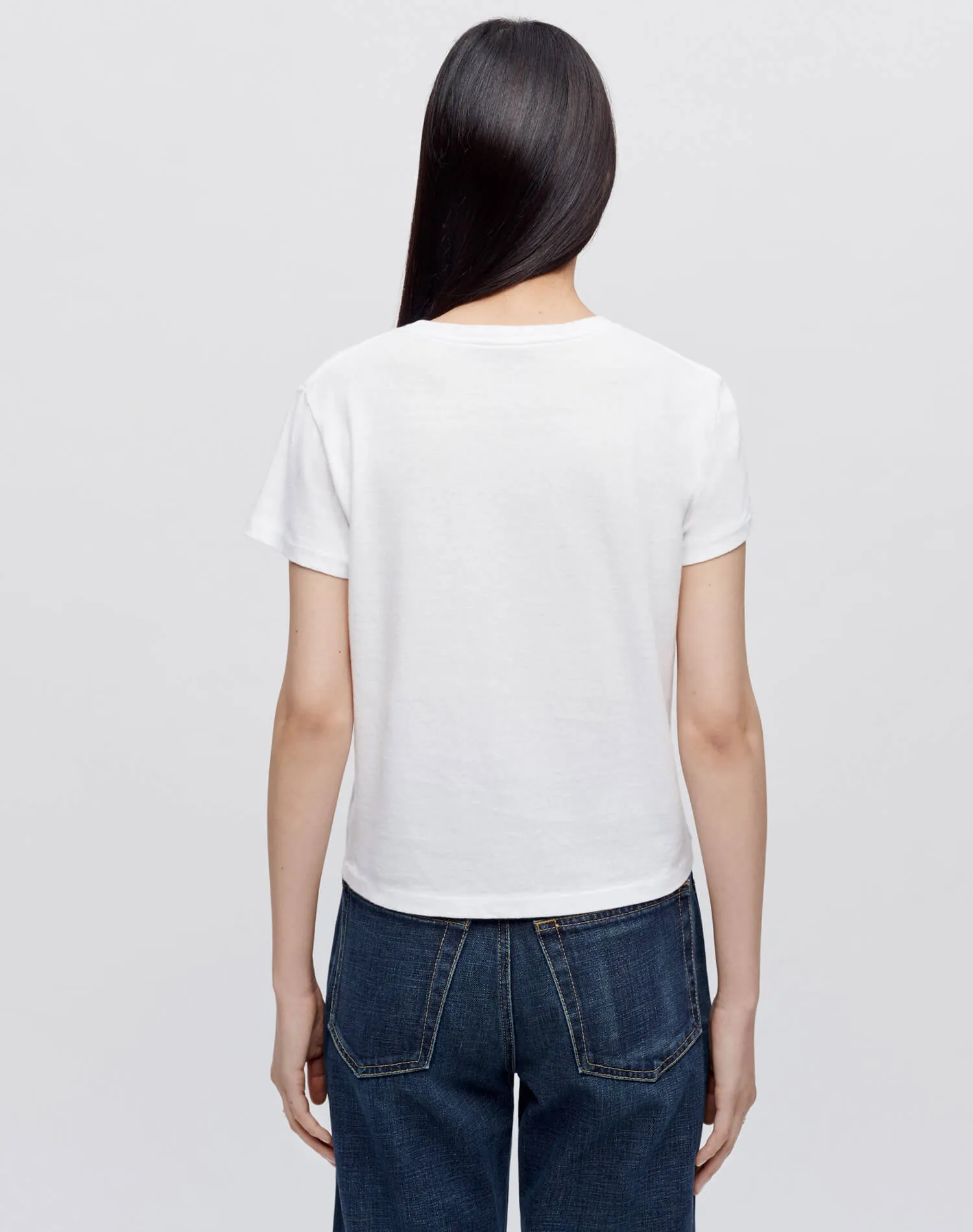 Classic "Grace Jones" Tee - Optic White sold by Re/Done product image thumbnail 4