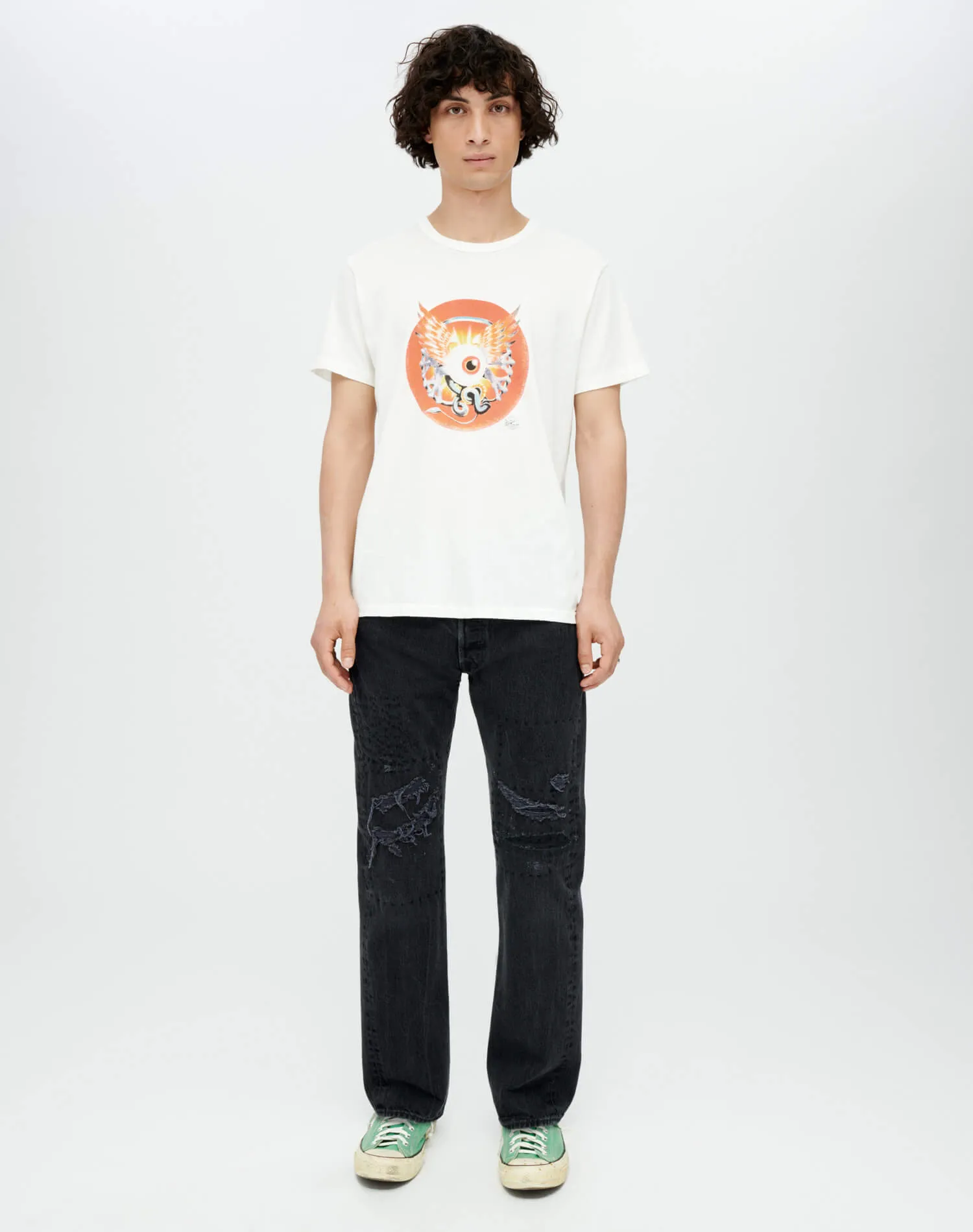 Classic "Eye Ball" Tee - Old White sold by Re/Done product image thumbnail 2