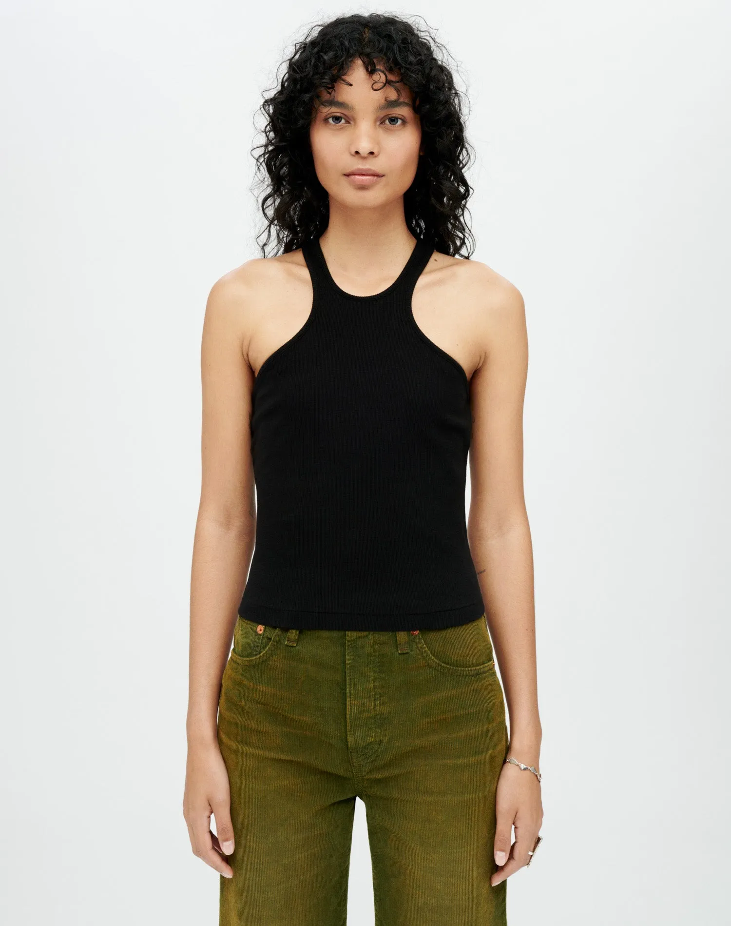 Racer Tank - Black sold by Re/Done