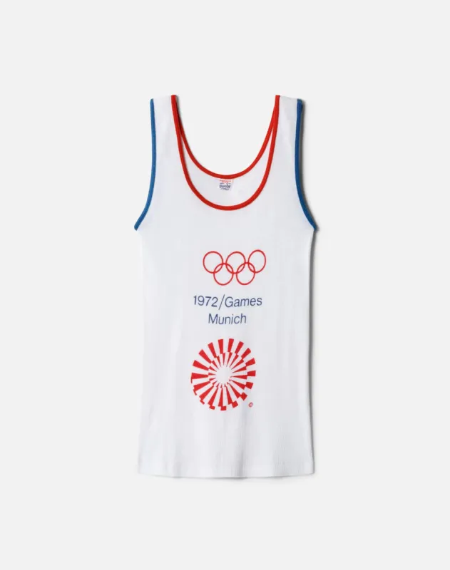 1982 Munich Olympics Ringer Ribbed Tank made by Re/Done
