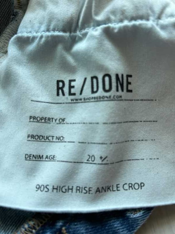 Comfort Stretch High Rise Ankle Crop - Vintage Indigo Destroy sold by Re/Done product image thumbnail 5