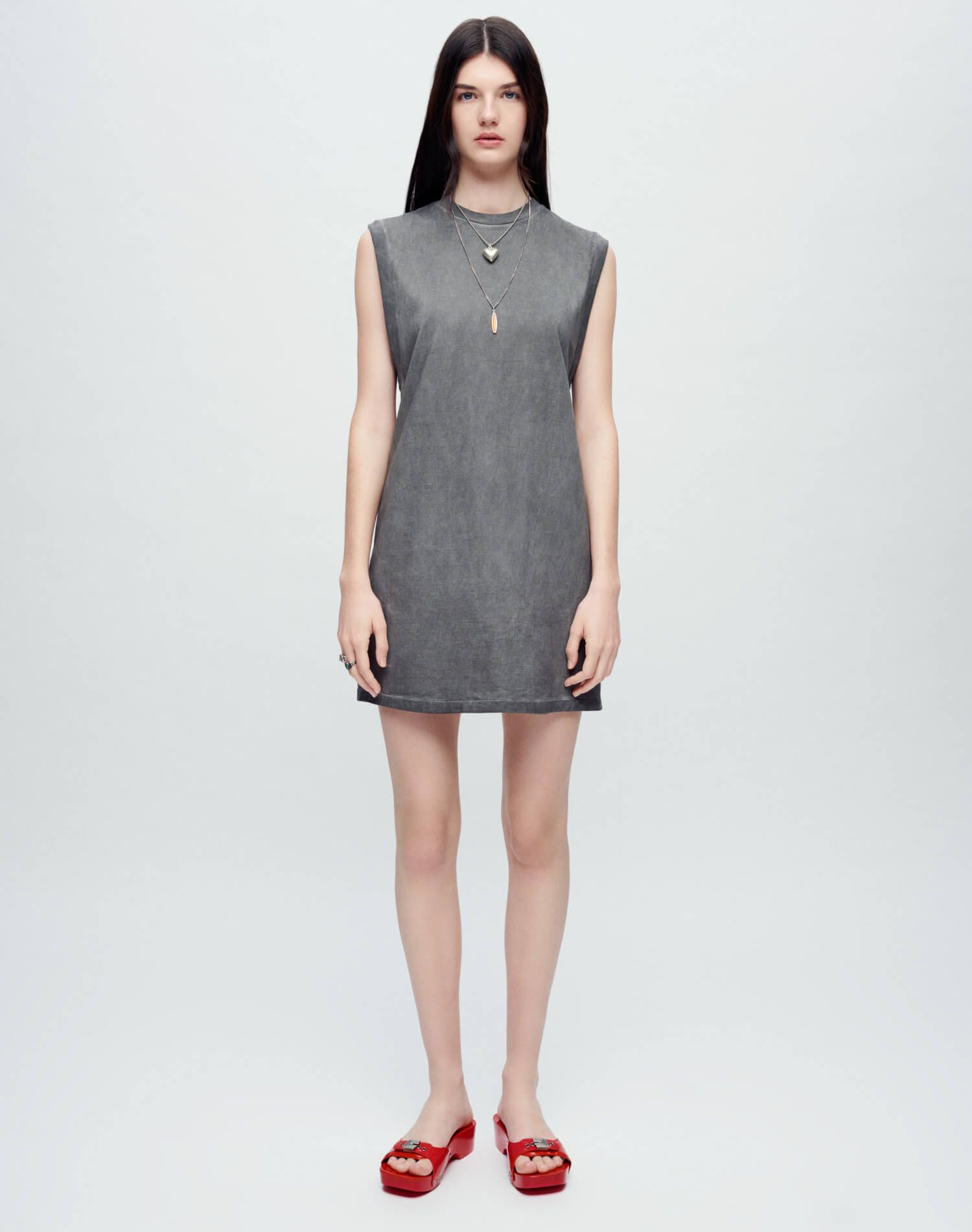 Hanes Muscle Tank Dress - Grey Haze sold by Re/Done