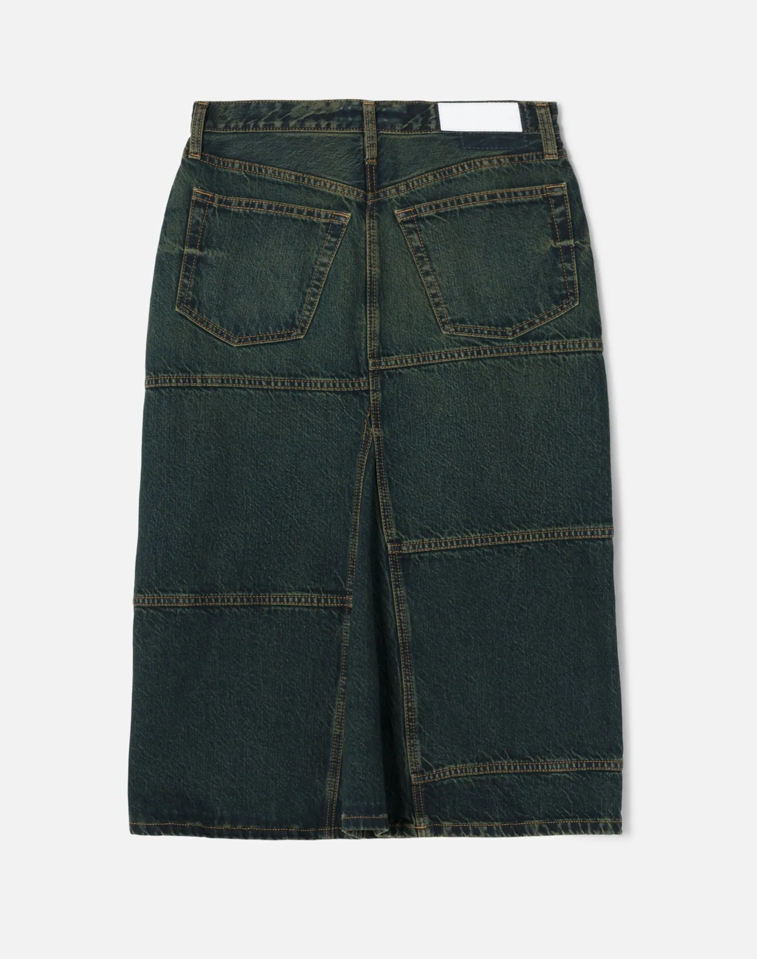 Mid Rise Seamed Skirt - Lagoon sold by Re/Done product image thumbnail 2