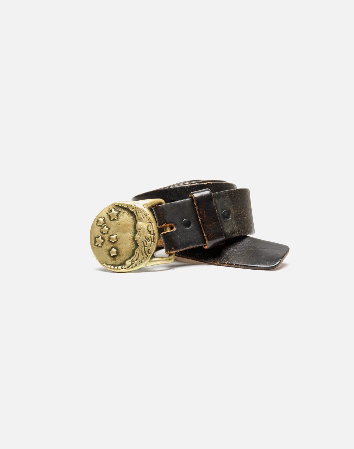 70s Brass Moon Buckle on Perforated Belt sold by Re/Done product image thumbnail 3