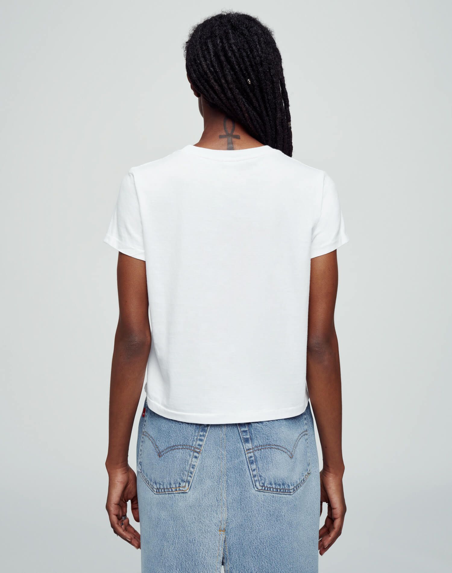 Classic "RE/DONE Rainbow" Tee - Optic White sold by Re/Done product image thumbnail 5