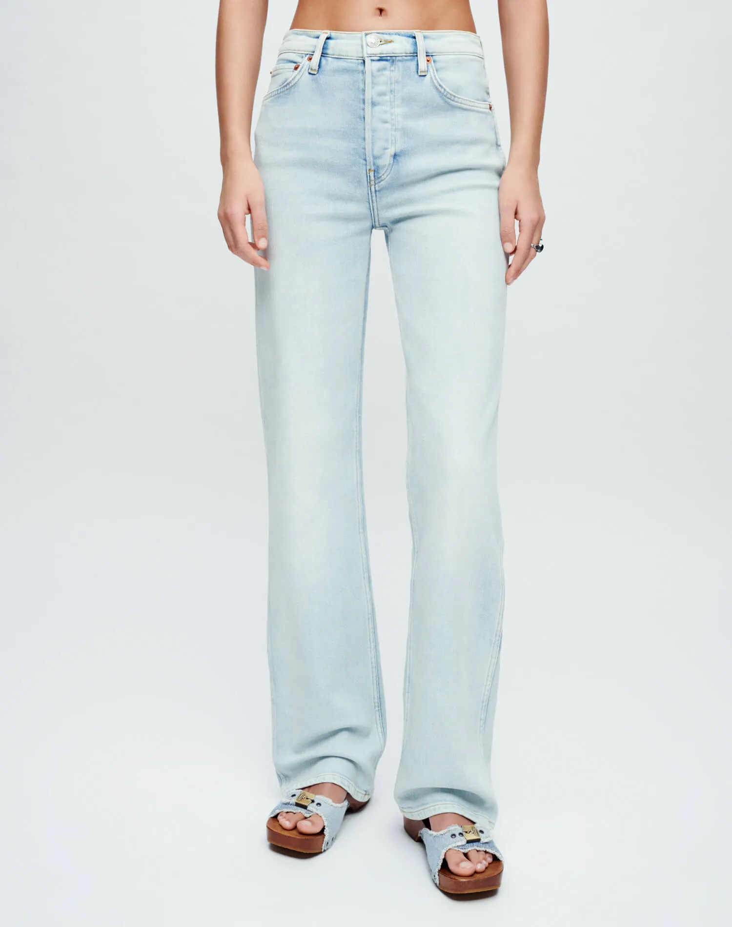 Comfort Stretch High Rise Loose - Vapor Wave sold by Re/Done