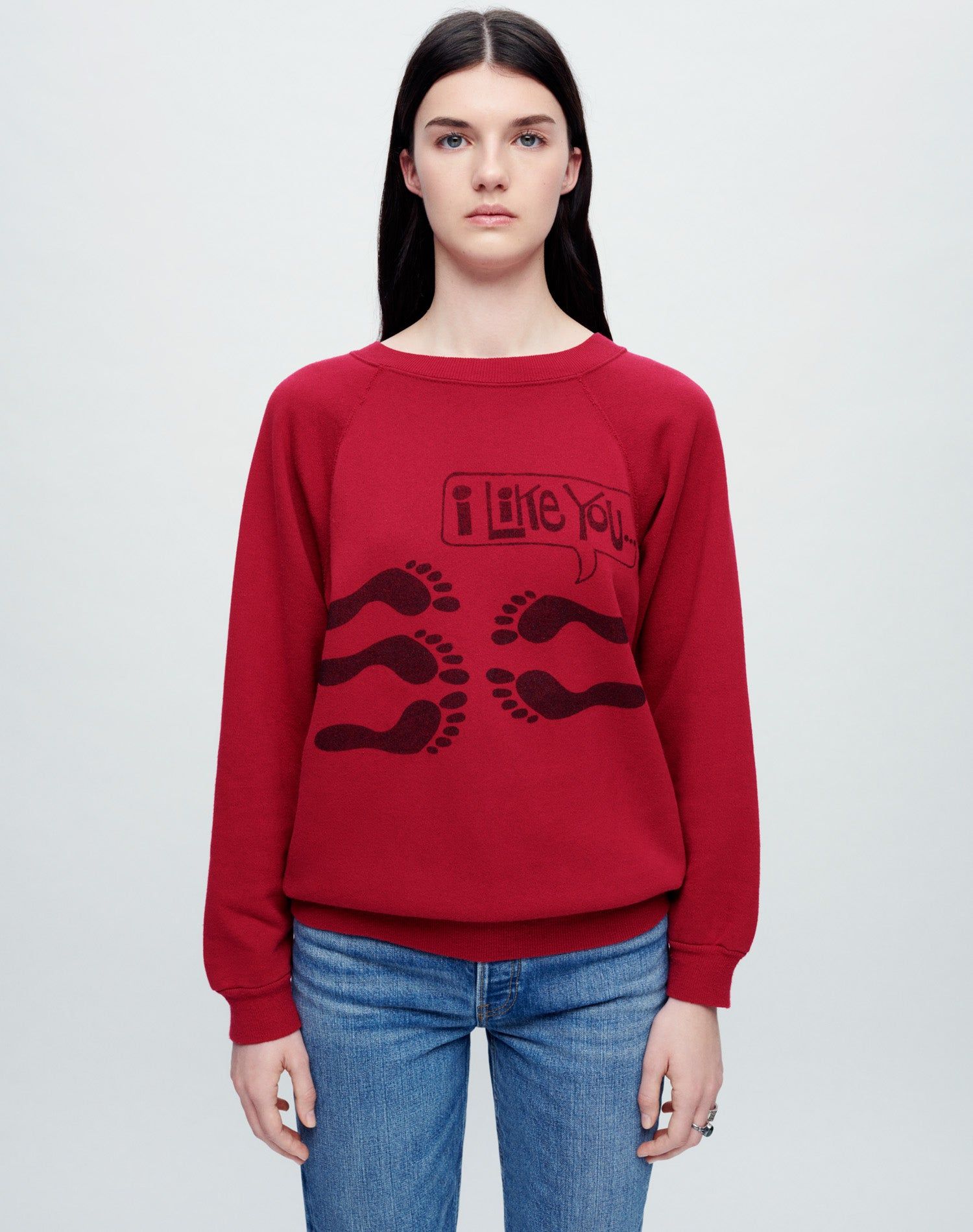 Upcycled Sweatshirt "I Like You" - Assorted sold by Re/Done product image thumbnail 2