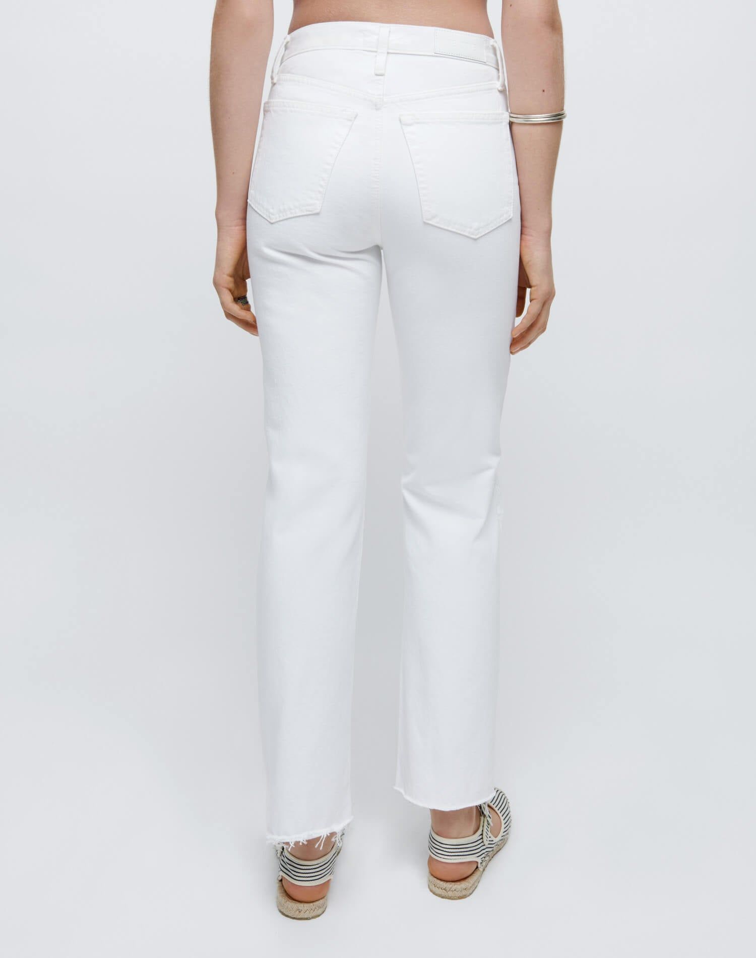 High Rise Stove Pipe - White Destroyed sold by Re/Done product image thumbnail 6