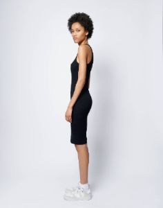 Ribbed Tank Dress - Black sold by Re/Done