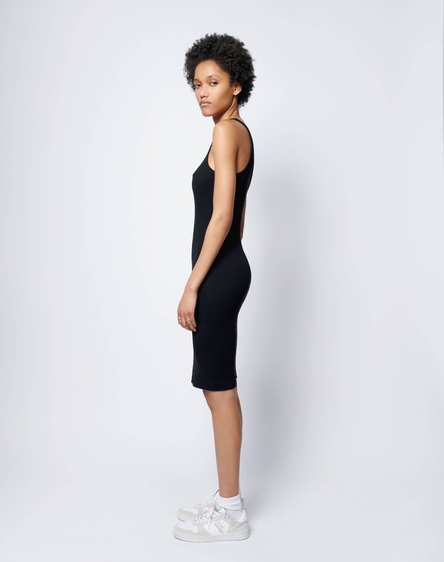 Ribbed Tank Dress - Black sold by Re/Done product image thumbnail 2