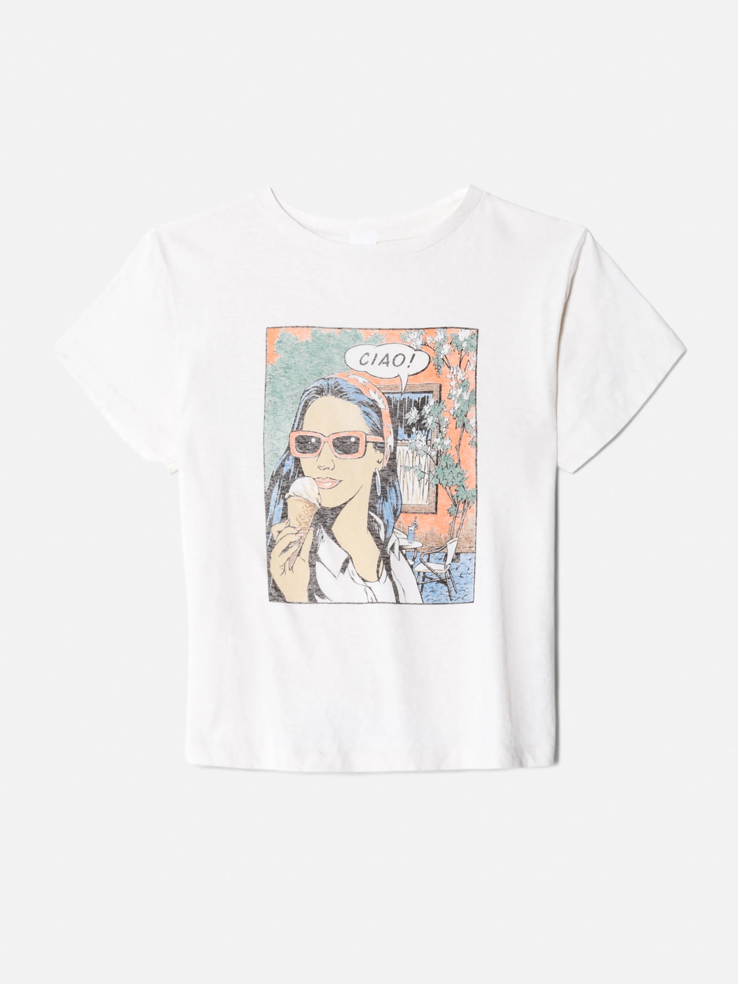 Classic "Ciao" Tee - Vintage White sold by Re/Done