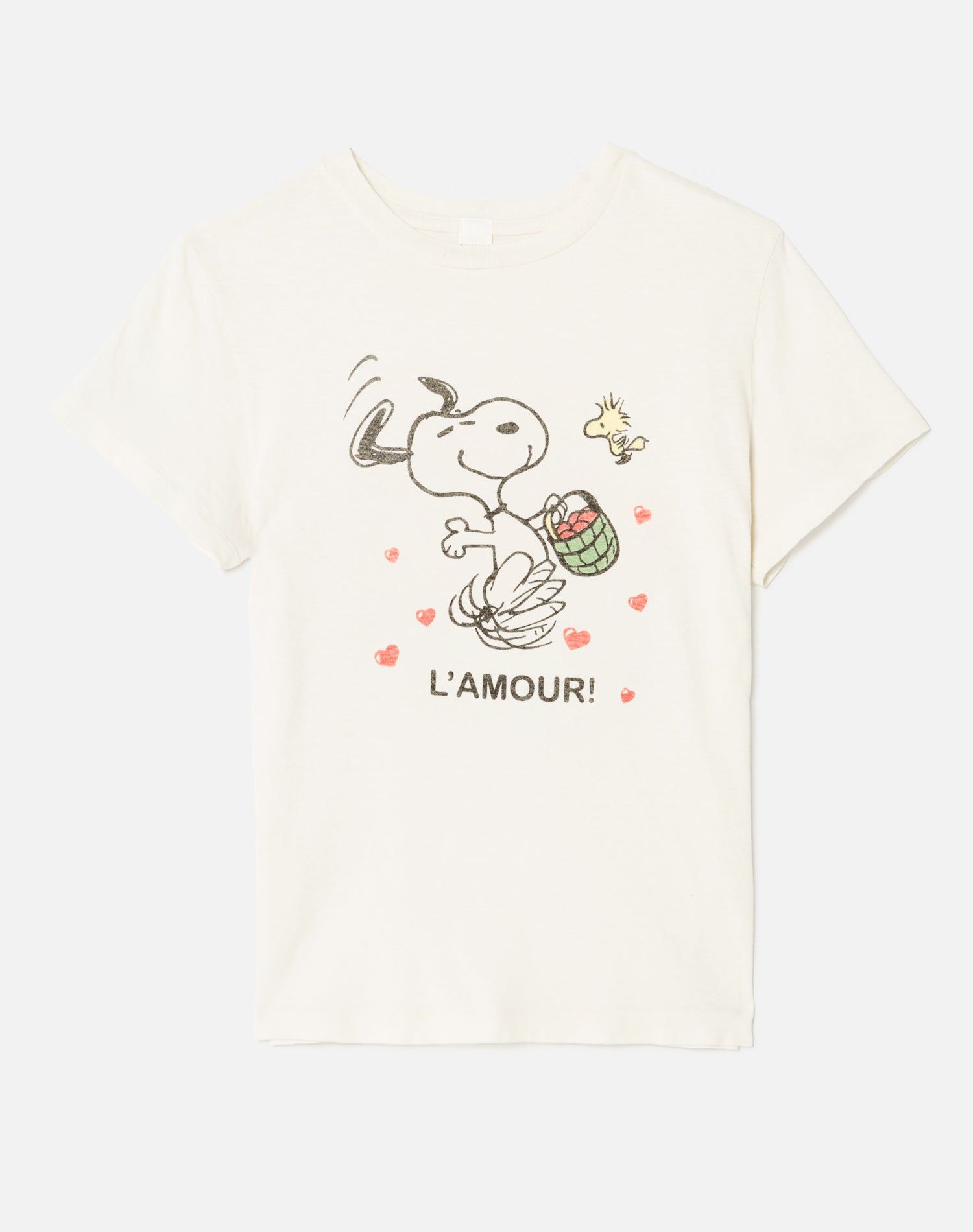 Classic "L'amour Snoopy" Tee - Vintage White sold by Re/Done