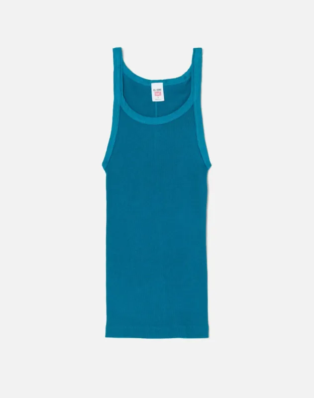 Ribbed Tank - Teal sold by Re/Done