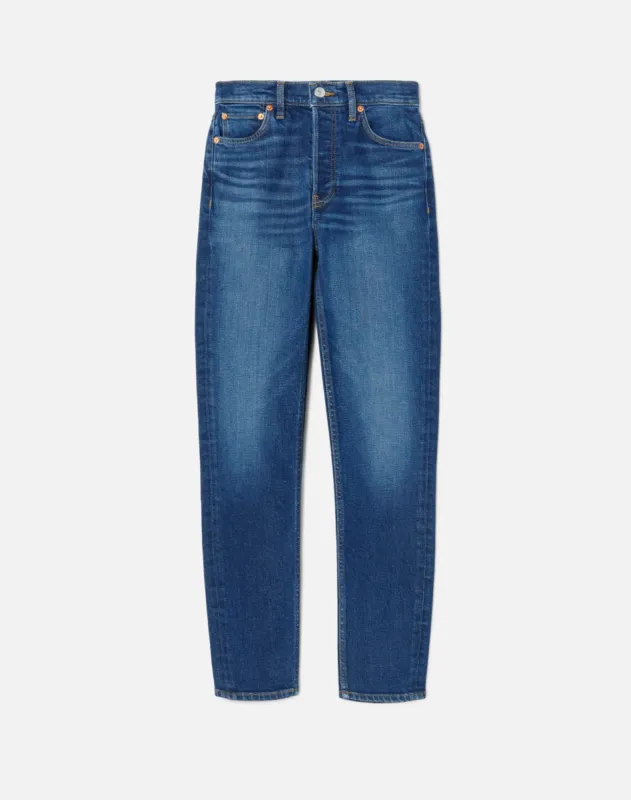 Comfort Stretch High Rise Ankle Crop - Deep Sapphire sold by Re/Done