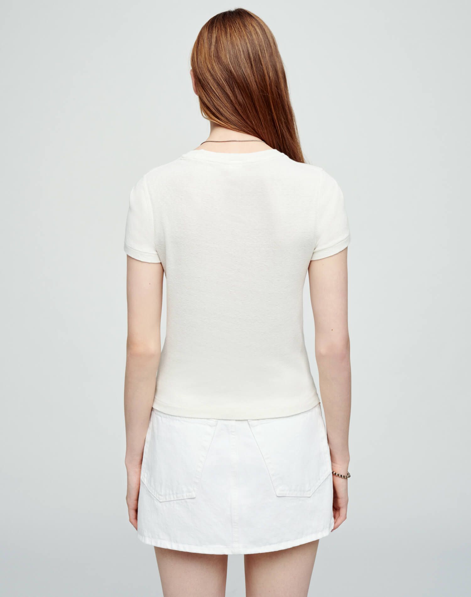 90s Baby Tee "Squeeze Me" - Vintage White sold by Re/Done product image thumbnail 5