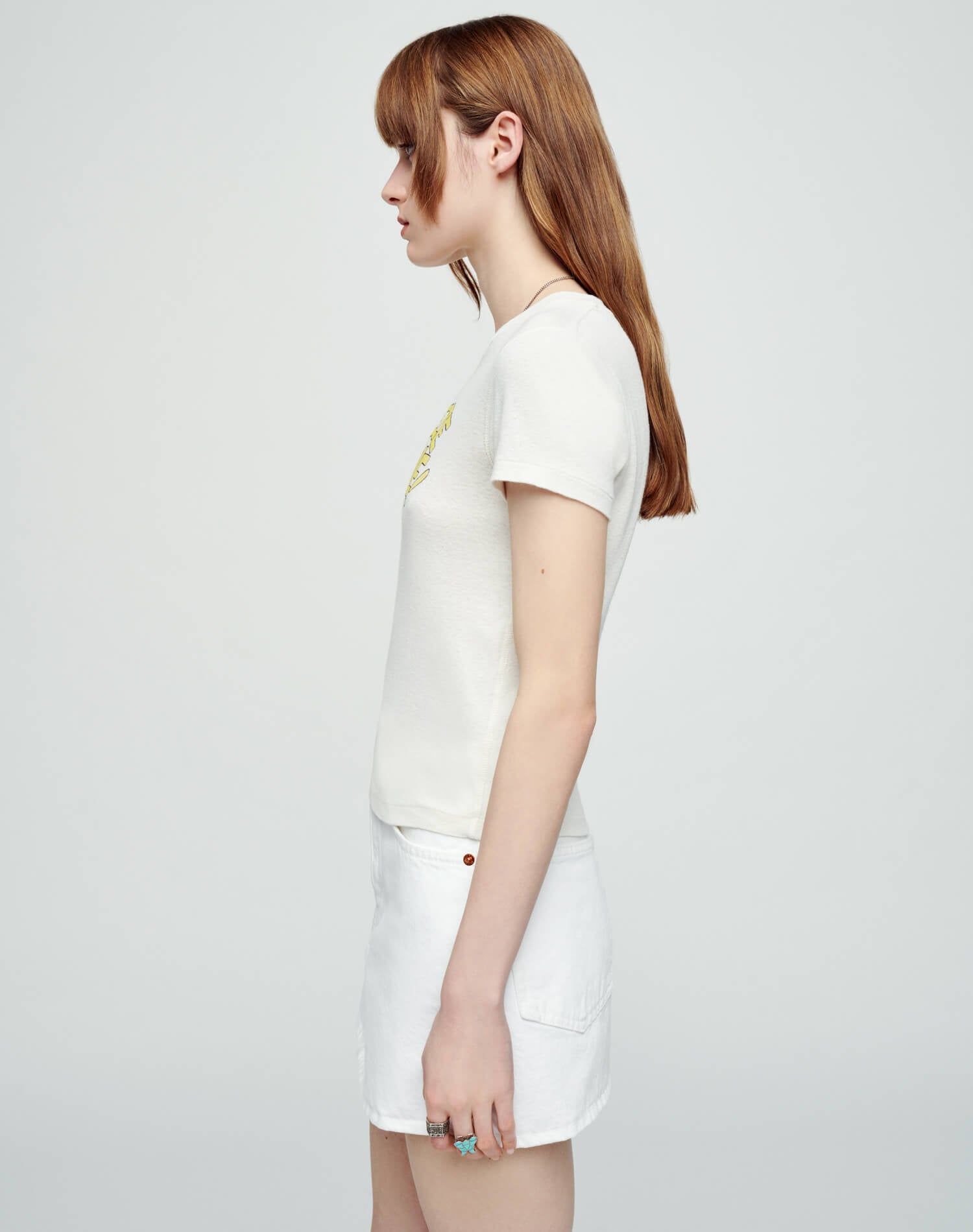 90s Baby Tee "Squeeze Me" - Vintage White sold by Re/Done product image thumbnail 4