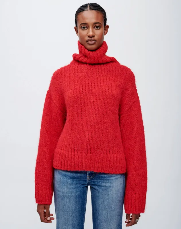 90s Oversized Turtleneck - Red sold by Re/Done