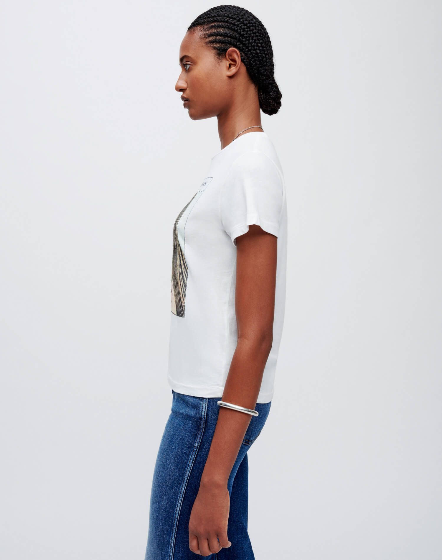 Classic "Not Yours" Tee - Optic White sold by Re/Done product image thumbnail 3