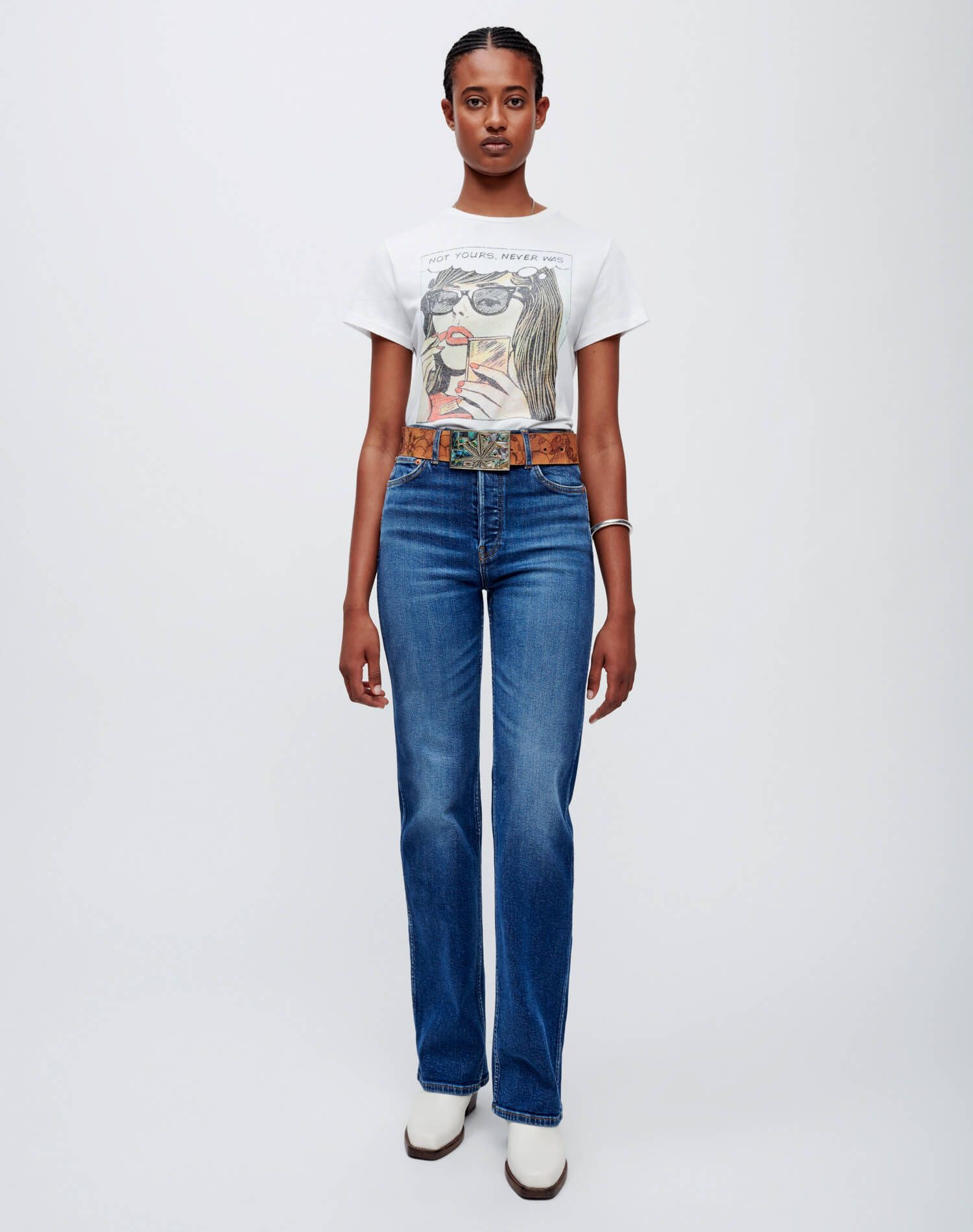 Classic "Not Yours" Tee - Optic White sold by Re/Done product image thumbnail 2