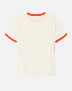 Ringer Tee "Enjoy The Ride" - Vintage Ivory With Scarlet sold by Re/Done
