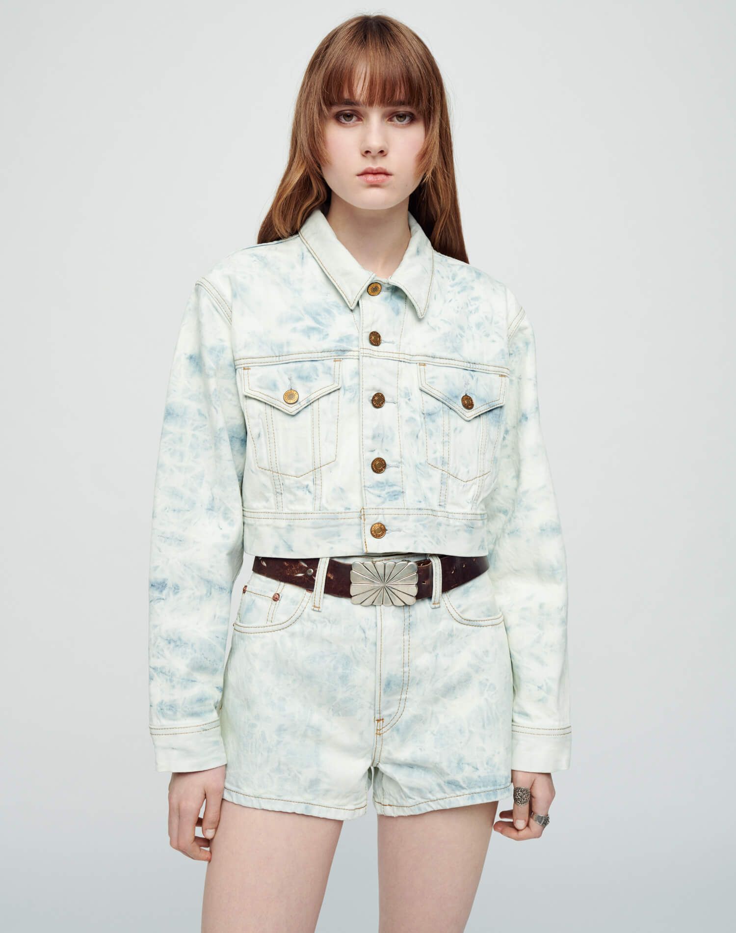 Cropped Denim Trucker - Sunbleach sold by Re/Done product image thumbnail 2