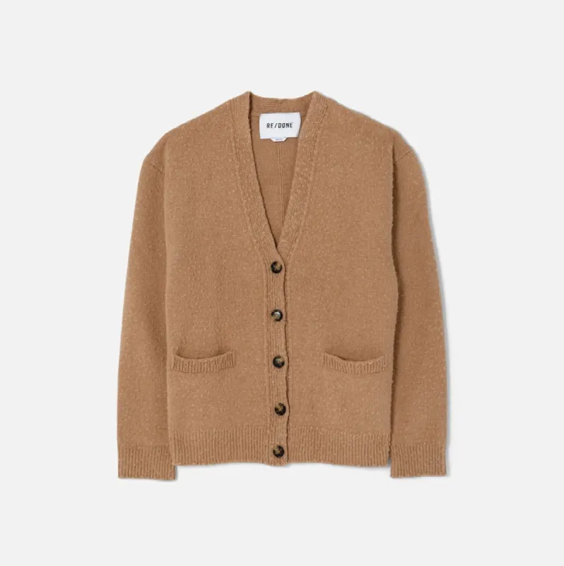 Casentino Boxy Cardigan - Carmel sold by Re/Done