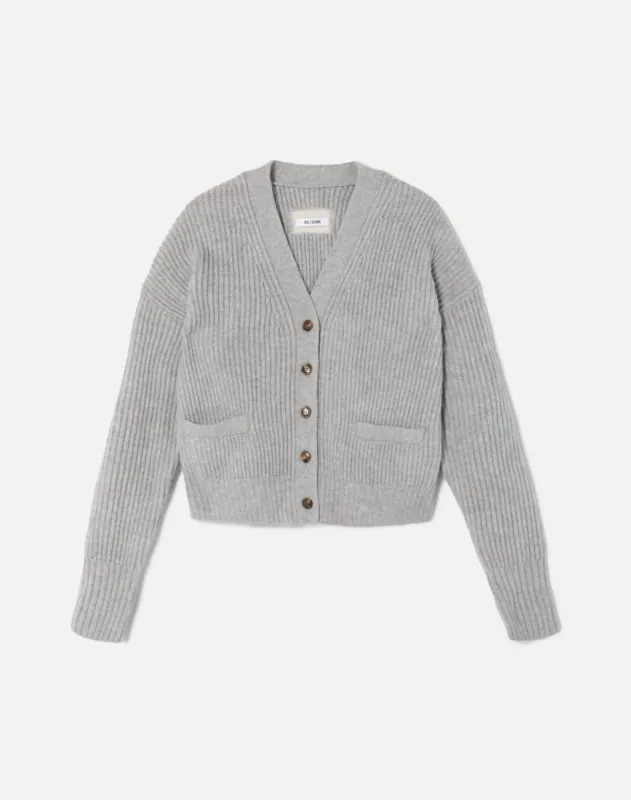 Cashmere Cardigan -  Heather Grey sold by Re/Done