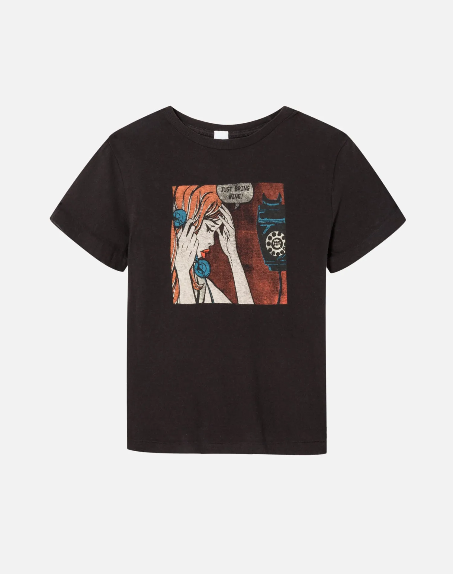 Classic Tee "Just Send Wine" - Washed Black sold by Re/Done product image thumbnail 3