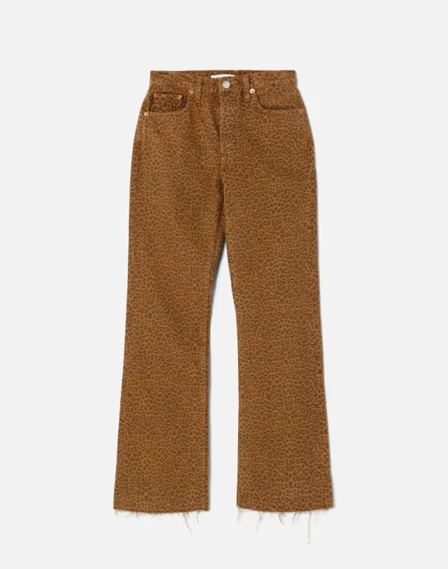 70s Bootcut - Leopard Twill sold by Re/Done