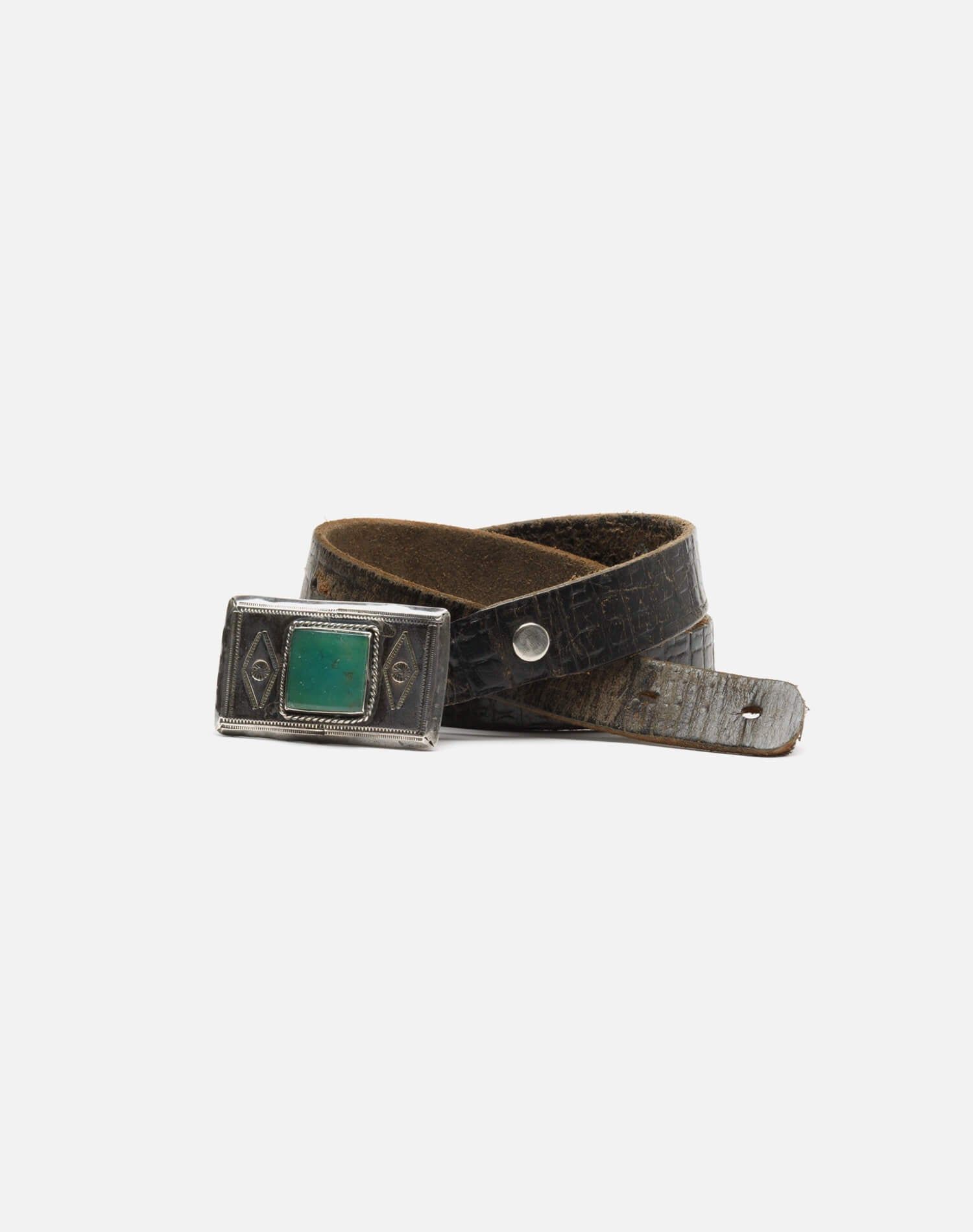 40s Turquoise Buckle on Black Belt sold by Re/Done product image thumbnail 3