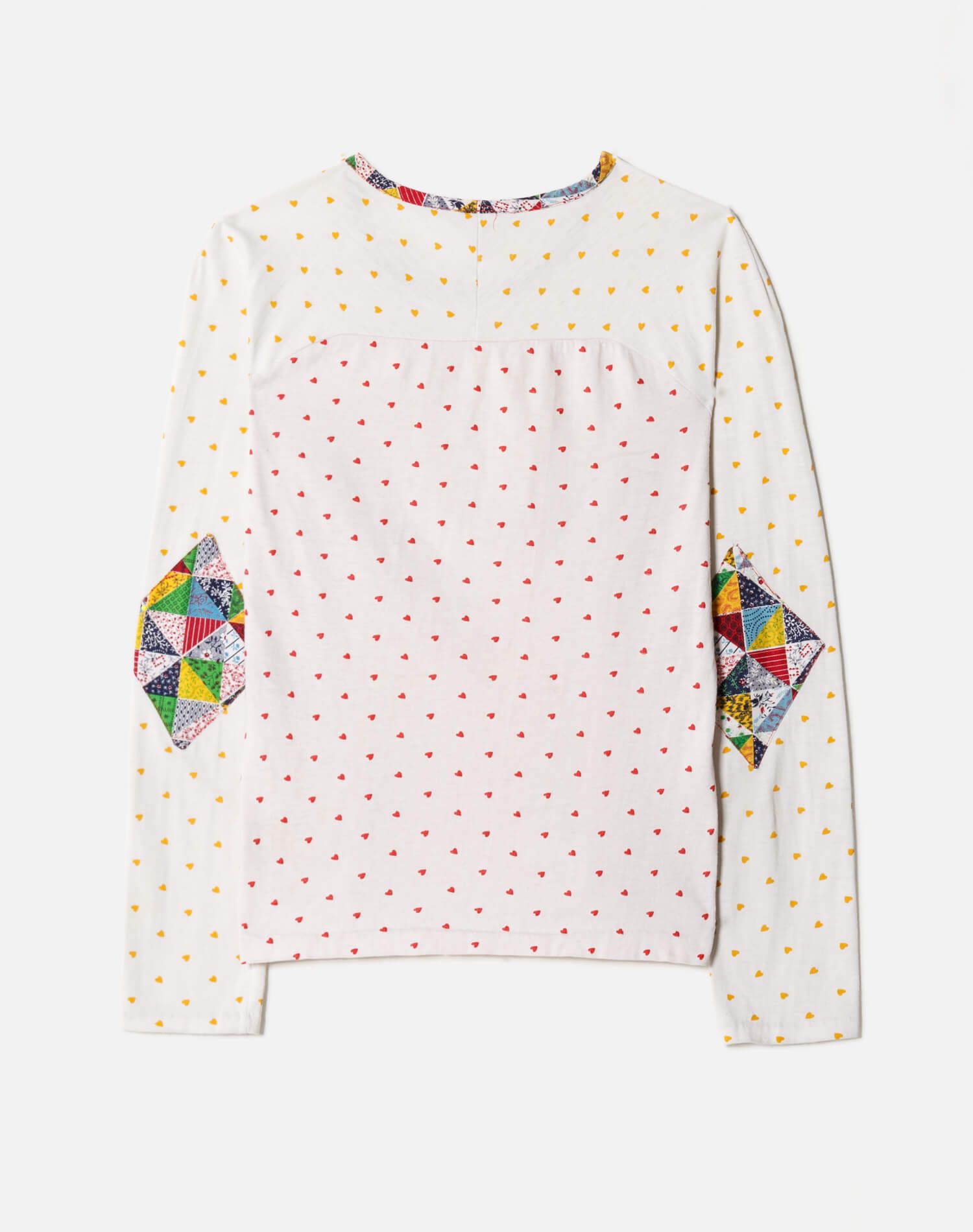 60s Heart Patchwork Long Sleeve Raglan Top sold by Re/Done product image thumbnail 2