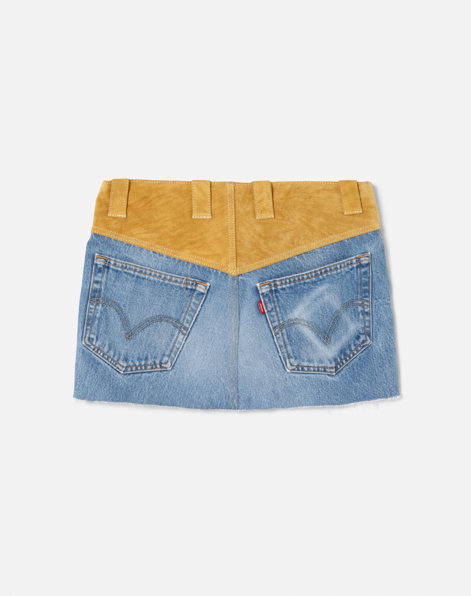 Levi's Suede Yoke Mini Skirt - Indigo With Suede sold by Re/Done product image thumbnail 2