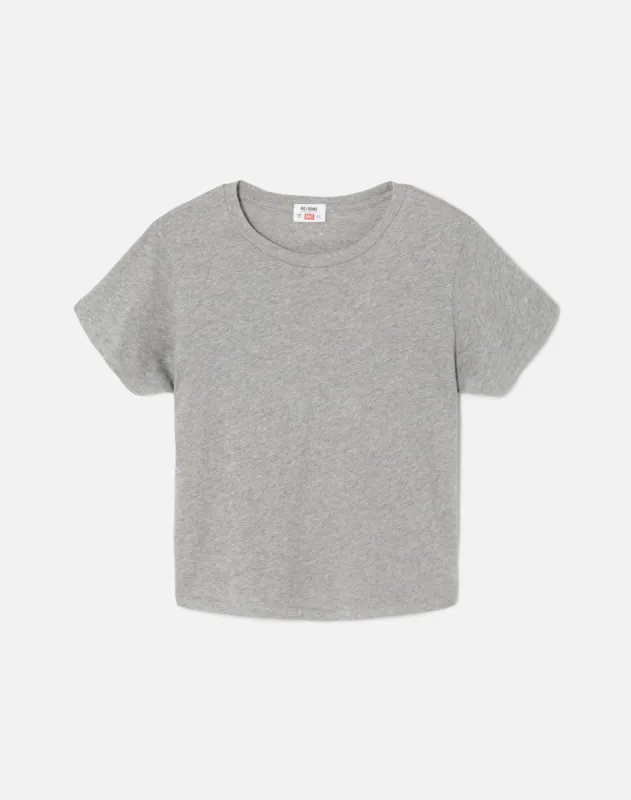 1950s Boxy Tee - Heather Grey sold by Re/Done