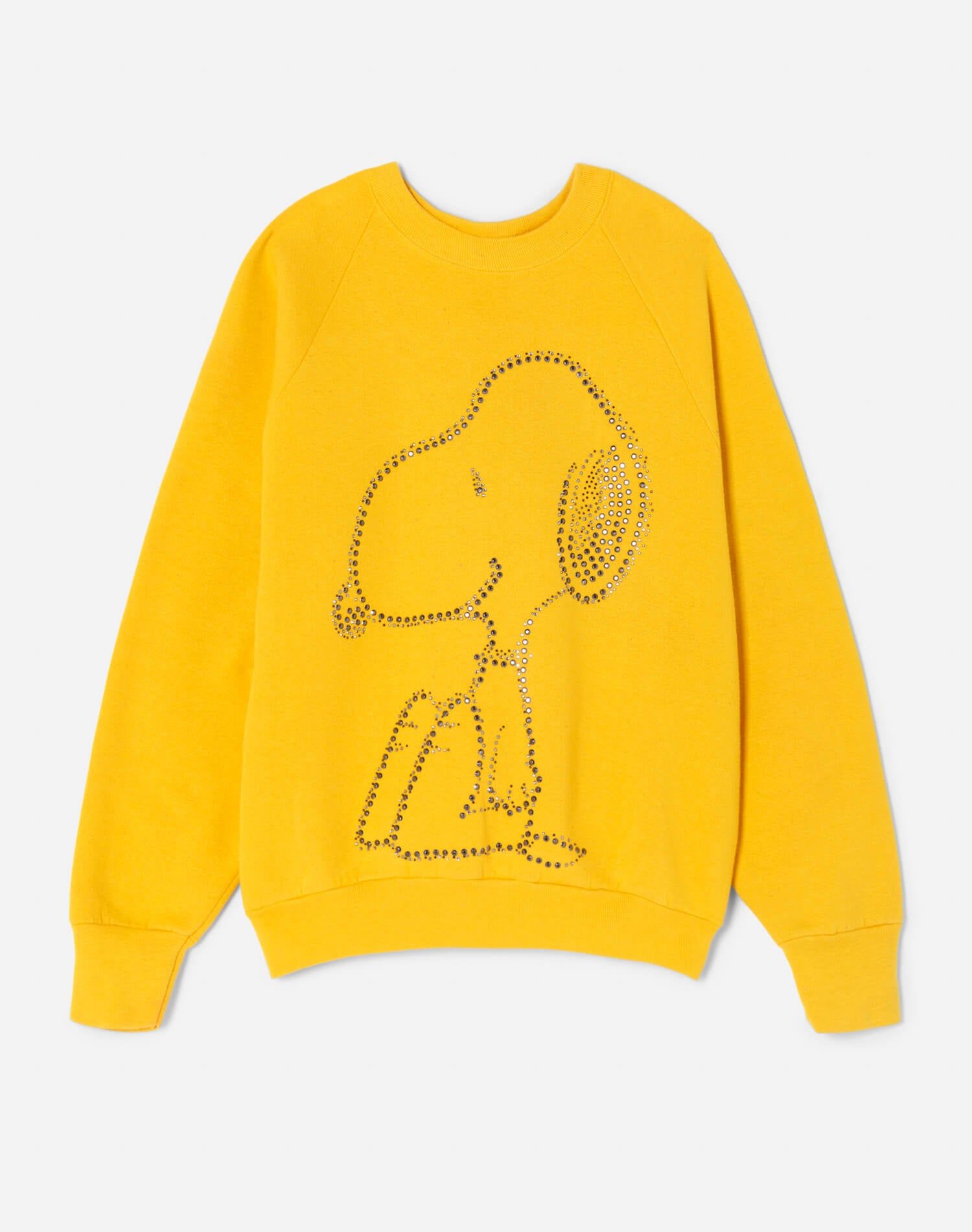 Upcycled "Snoopy Sparkle" Sweatshirt - Yellow sold by Re/Done