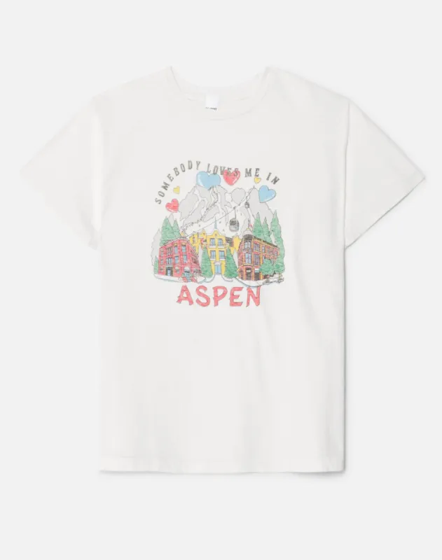 Classic "Aspen" Tee - Vintage White 2 sold by Re/Done