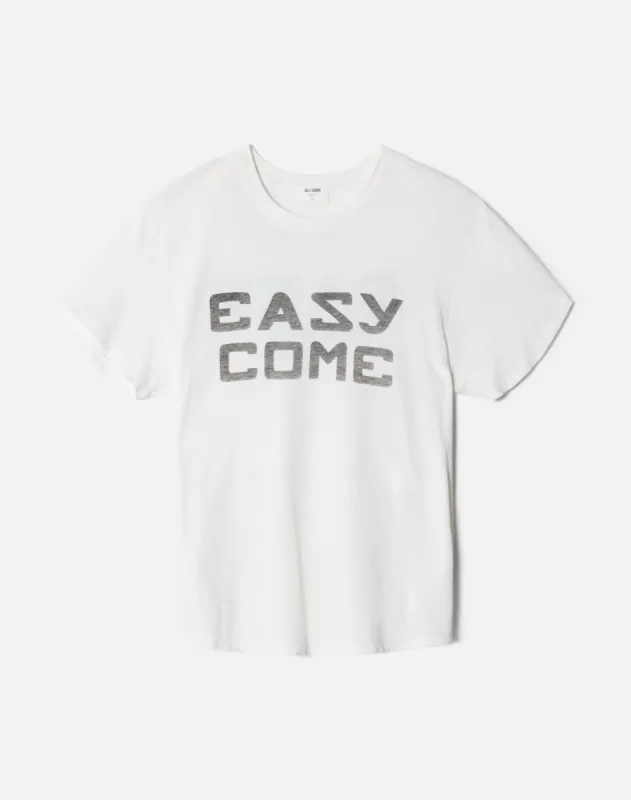 Girlfriend "Easy" Graphic Tee -  Optic White sold by Re/Done