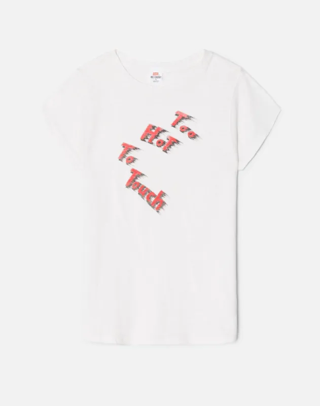 Slim "Too Hot To Touch" Tee -  Vintage White sold by Re/Done