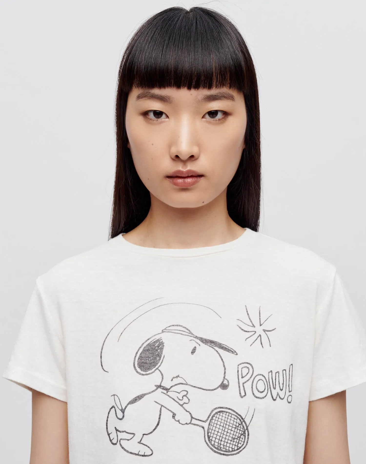 Classic "Snoopy Tennis" Tee - Vintage White sold by Re/Done product image thumbnail 3