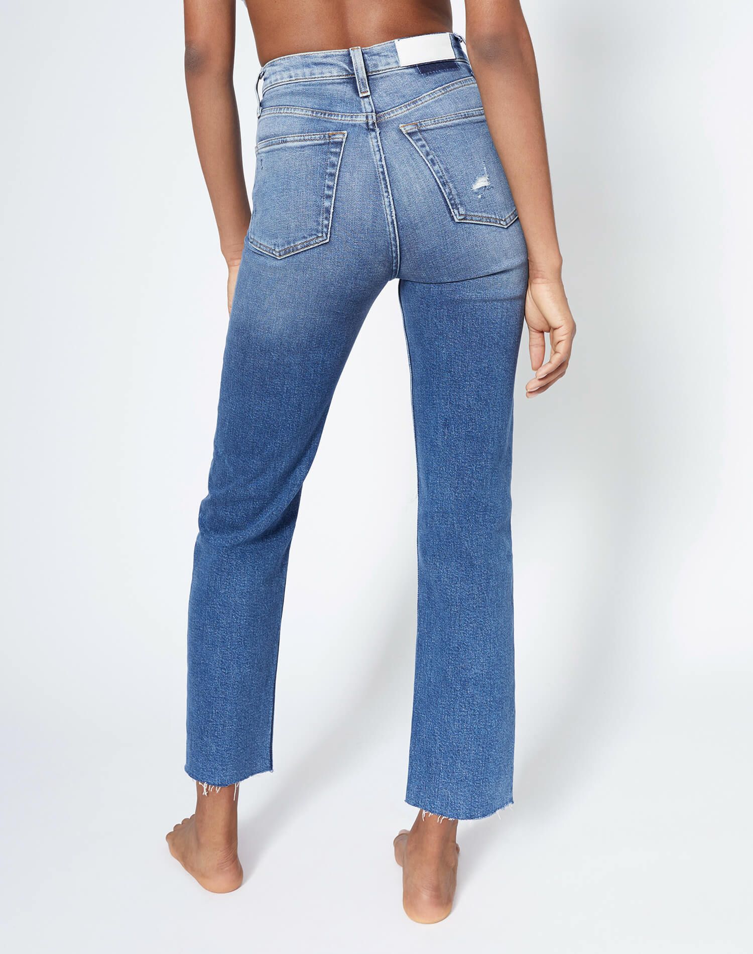 Comfort Stretch Ultra High Rise Stove Pipe - Vintage Indigo Destroy sold by Re/Done product image thumbnail 4