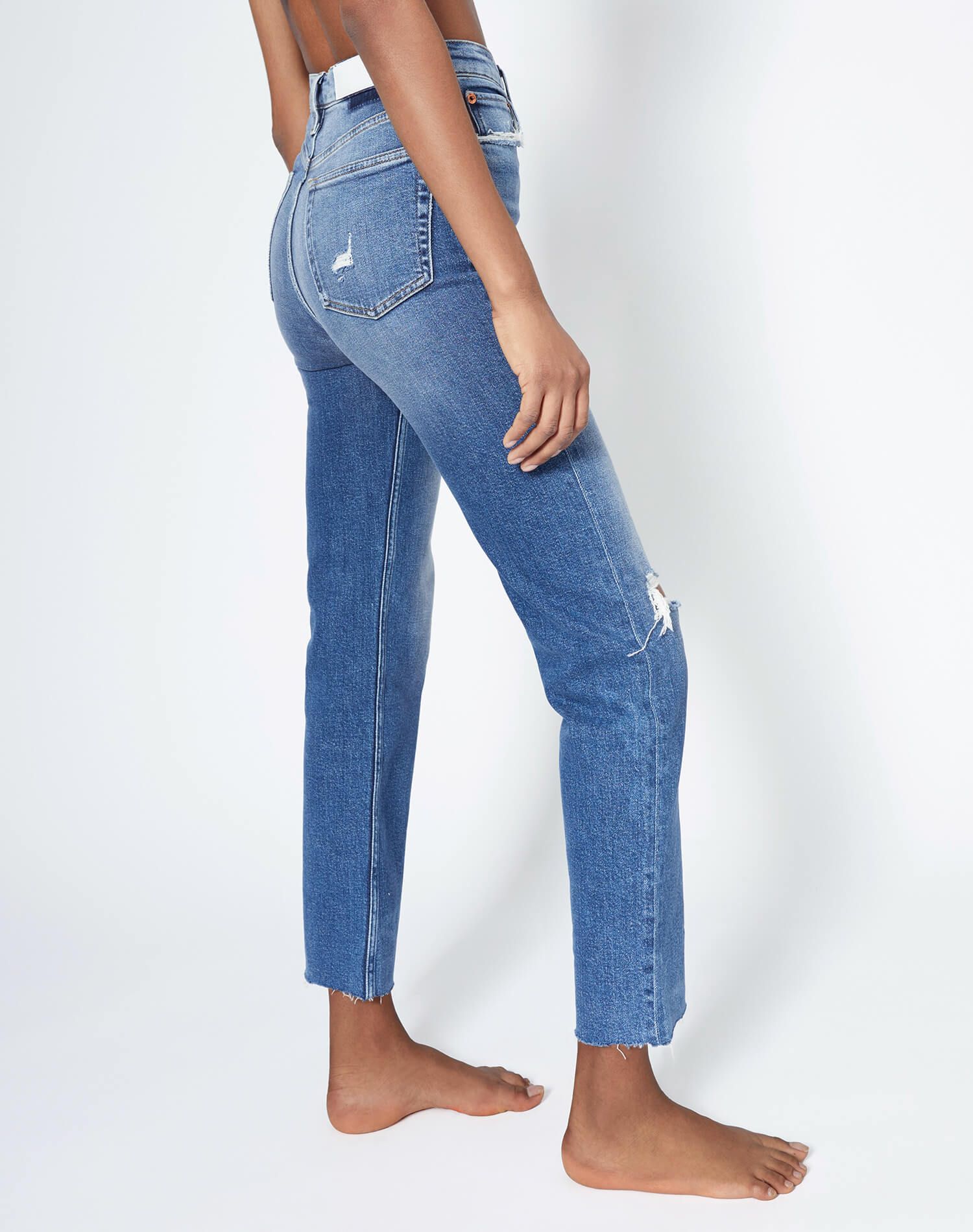 Comfort Stretch Ultra High Rise Stove Pipe - Vintage Indigo Destroy sold by Re/Done product image thumbnail 3