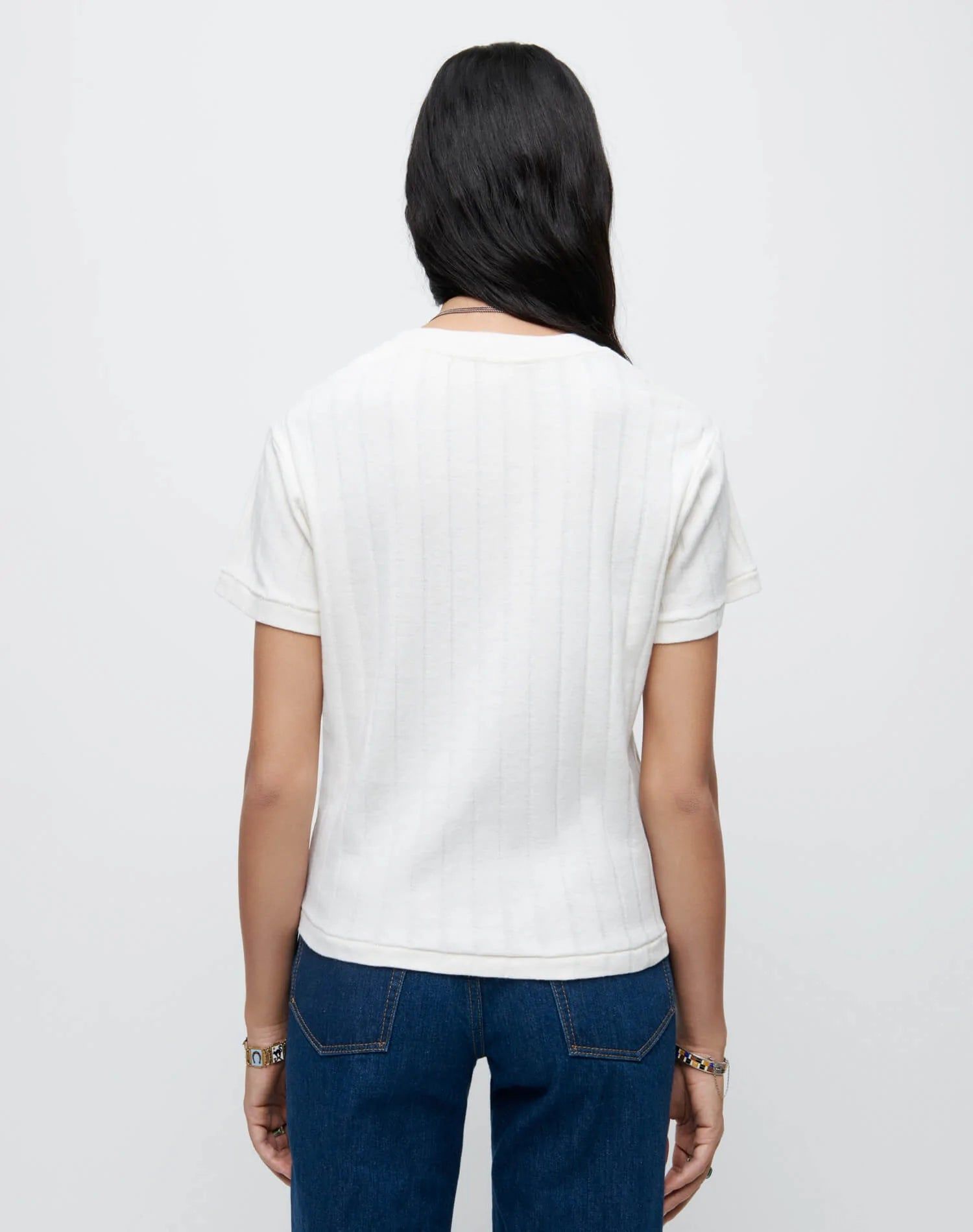 90s Variegated Rib Tee - Vintage White sold by Re/Done product image thumbnail 5