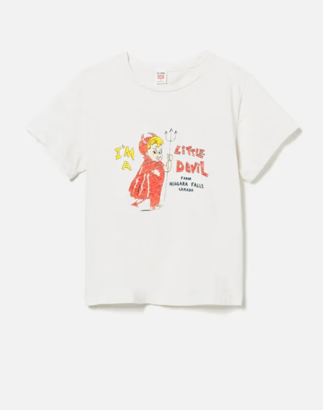 Classic "Little Devil" Tee - Vintage White sold by Re/Done