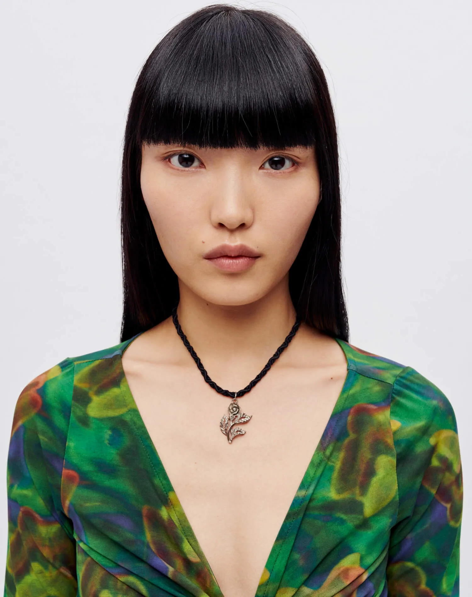 Wrap Tie Top - Green Butterfly sold by Re/Done product image thumbnail 4