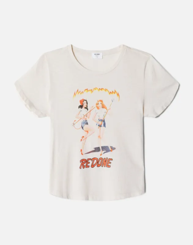 Classic "Devil Girls" Tee - Vintage White sold by Re/Done