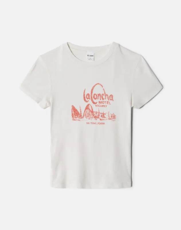 90s Baby "La Concha Motel" Tee - Vintage White sold by Re/Done